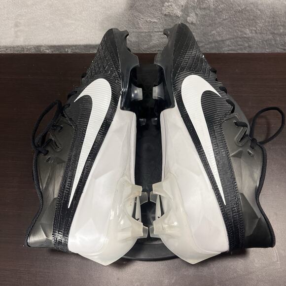 Nike Vapor Edge Elite 360 2 Mens Size 12 White Black FootBall Lace Up Cleats - Picture 8 of 10